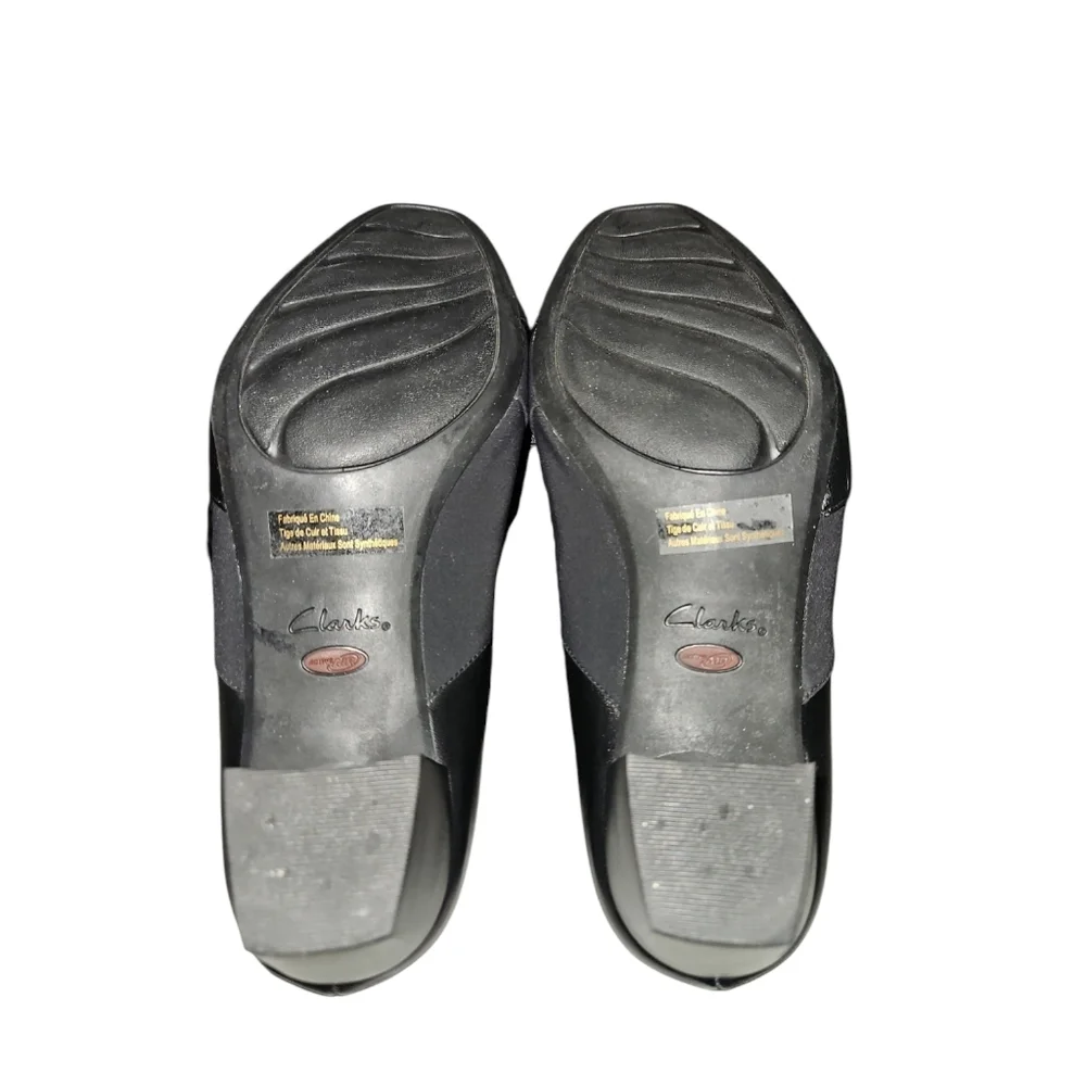 Clarks black leather